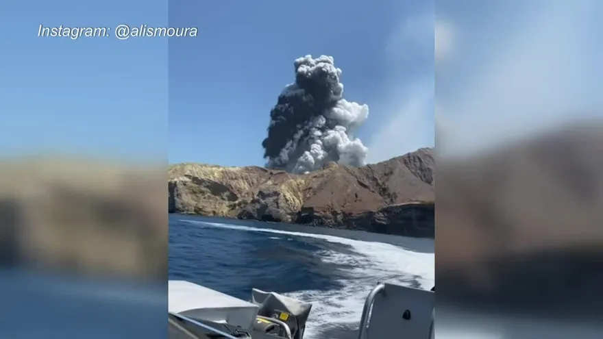 El día después de la erupción de volcán en Nueva Zelanda