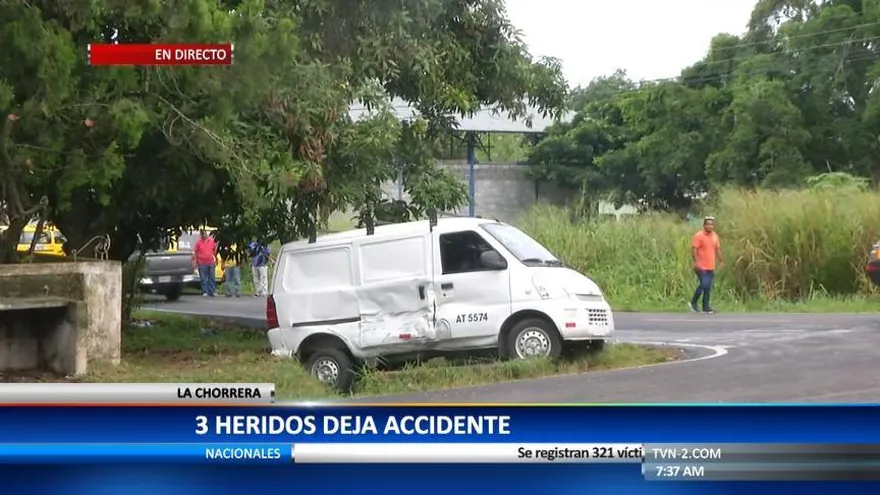 Tres heridos por accidente en La Chorrera