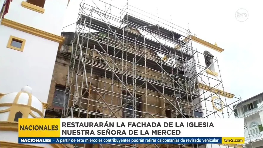 Restauran la fachada de la iglesia La Merced