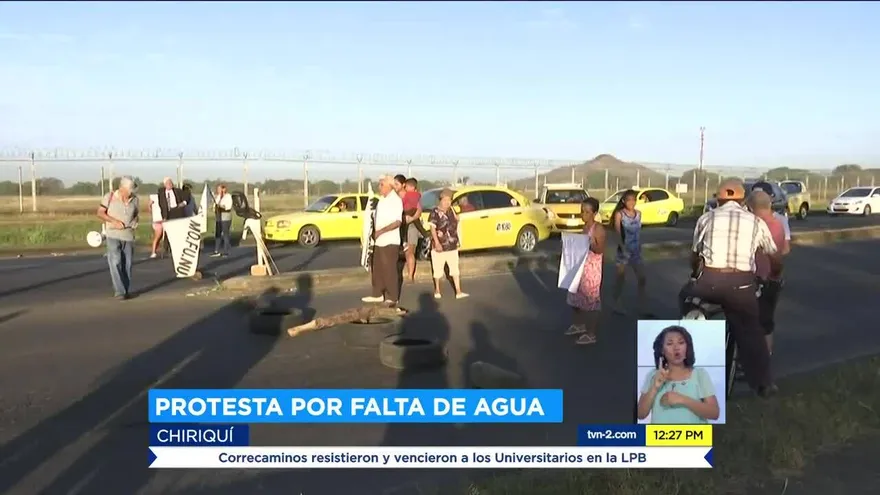 Moradores de Pedregal en Chiriquí protestan por falta de agua