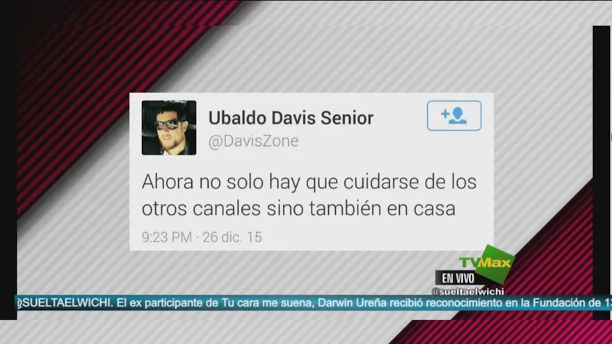 Ubaldo Davis no quiere hablar del wichi con TVN