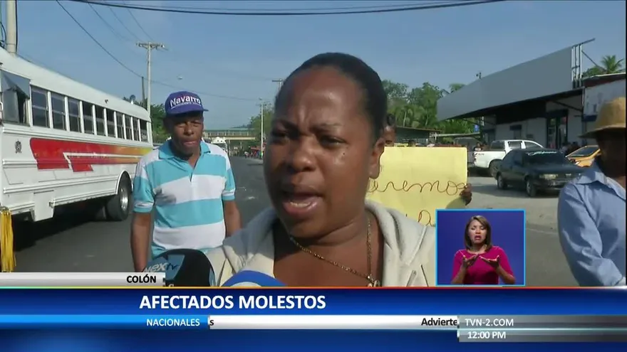 Protesta en Colón por falta de agua