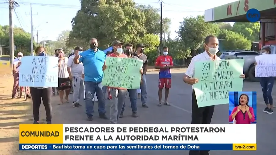 Pescadores chiricanos protestan frente a la AMP