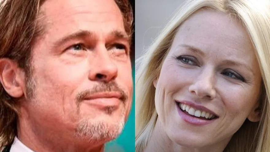 Foto combo del actor Brad Pitt y la actriz Naomi Watts