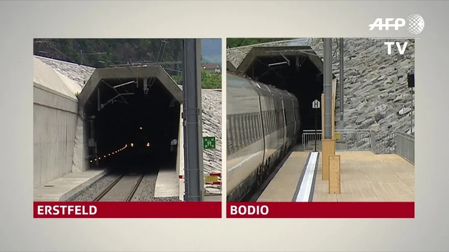 Suiza inauguró el túnel ferroviario más largo del mundo