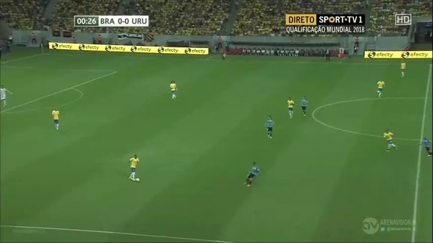 Los goles, Brasil y Uruguay empataron 2-2