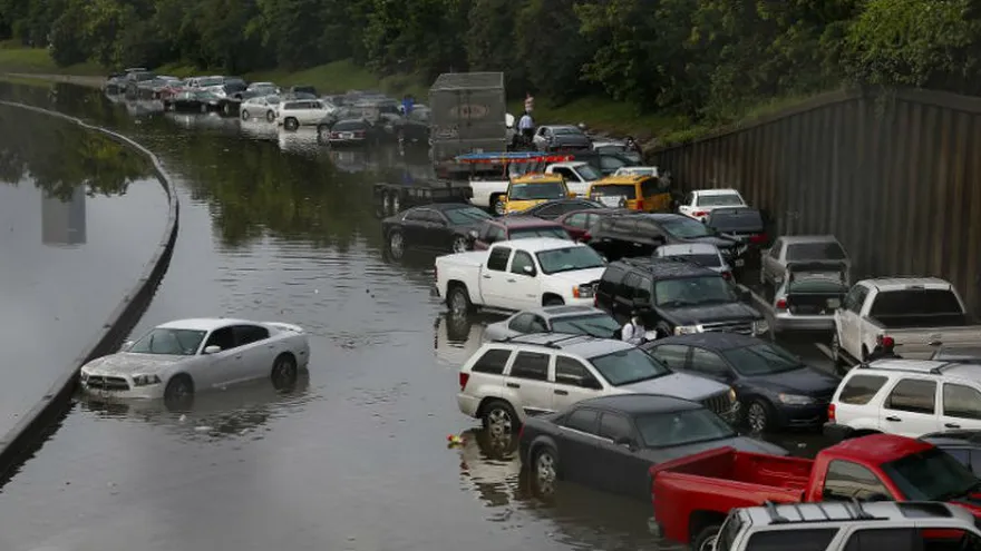 Efecto de las inundaciones en Ciudad Acuña y Texas.