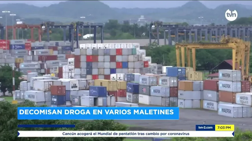 Autoridades decomisan droga en contenedor