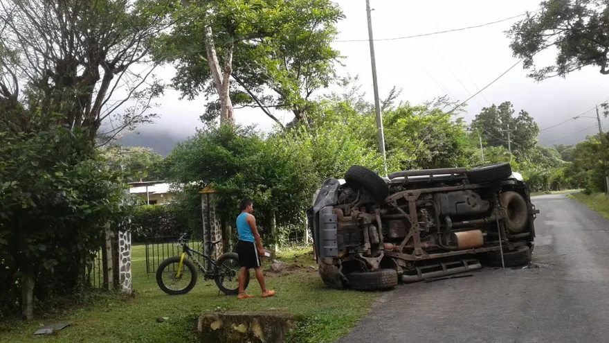 El accidente se dio en horas de la mañana de este domingo.