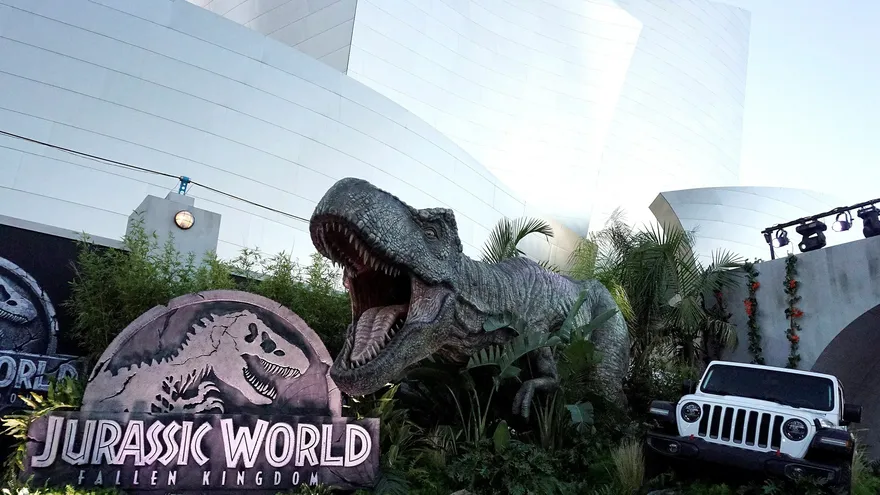 Escenarios en el el estreno de 'Jurassic World" en el Walt Disney Concert Hall en Los Angeles, California, EE. UU., en junio de 2018