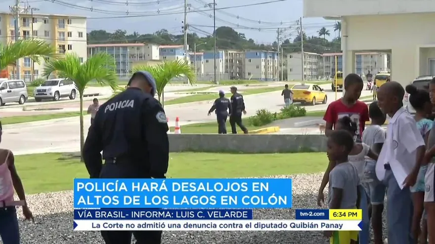 Policía realiza desalojos en Altos de Los Lagos