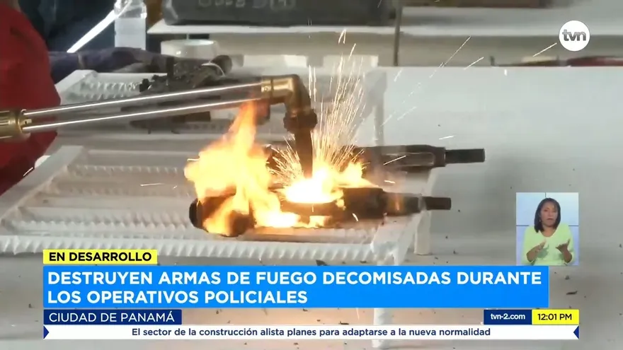 Realizan destrucción de armas decomisadas durante operativos