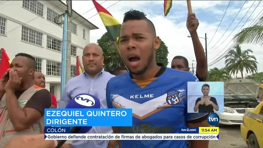 Trabajadores protestan en Colón