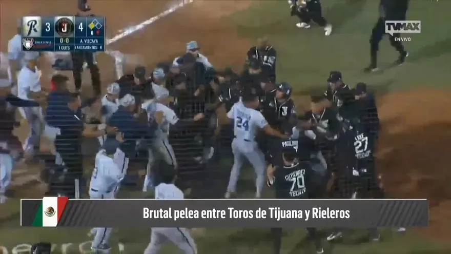 Pelea en el béisbol mexicano