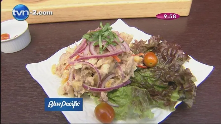 Ceviche costeño de atun platano y palmito