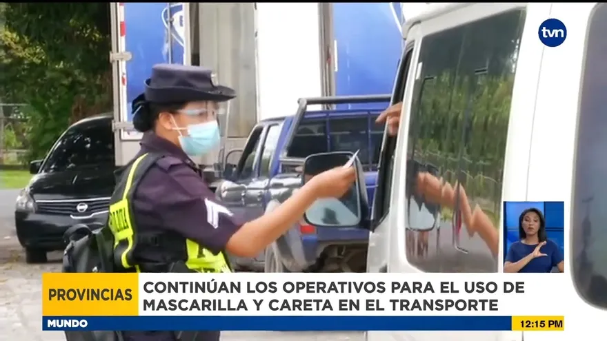 Operativos de uso de careta en el transporte público en Coclé