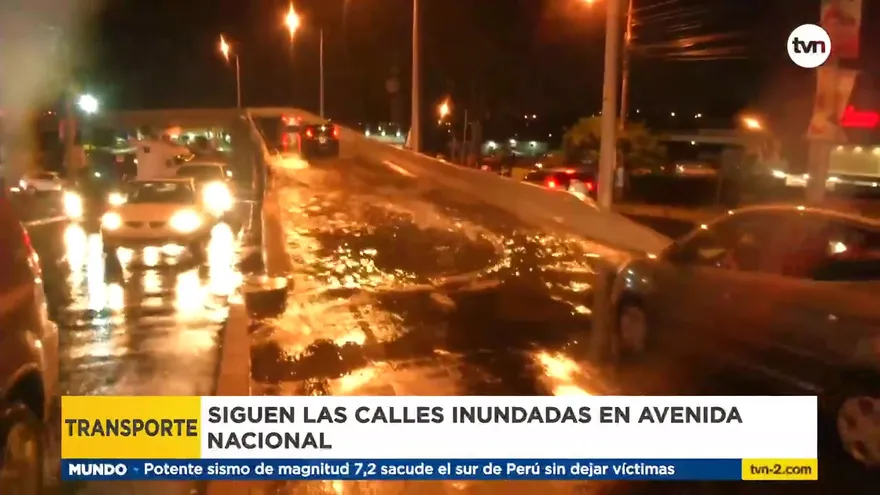 La Avenida Nacional y la Frangipani quedan anegadas cada vez que llueve