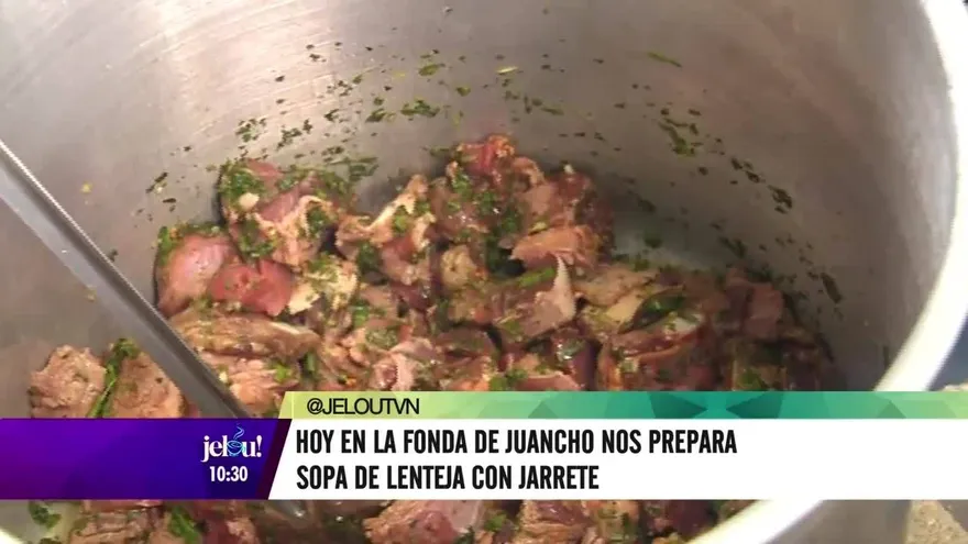 Sopa de lentejas con Jerrete