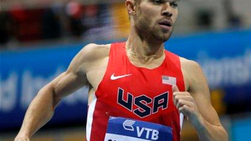 Nick Symmonds fotografiado durante las eliminatorias de los 800m. en el mundial bajo techo de Sopot, Polonia, el 7 de marzo del 2014.