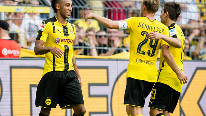 Aubameyang encendido en triunfo del Borussia Dortmund