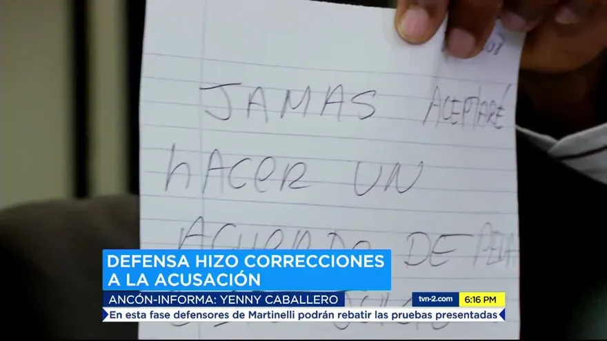 Equipo de Martinelli pide se 'corrija la acusación' presentada por el magistrado Díaz