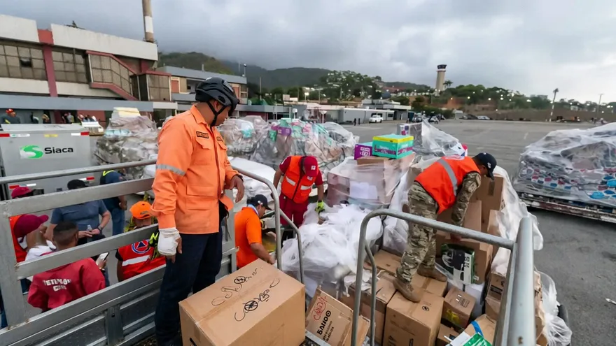 Llegada de ayuda humanitaria proveniente de Panamá a Venezuela.