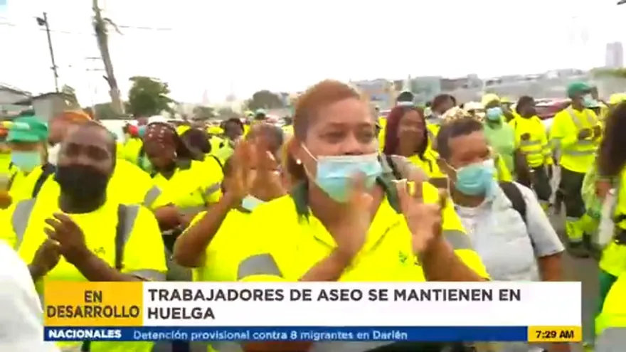 Trabajadores de Aseo de la capital en huelga