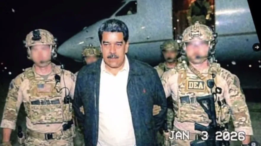 Foto de la captura de Nicolás Maduro creada con inteligencia artificial