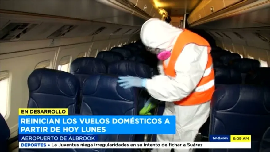 Reinician los vuelos domésticos