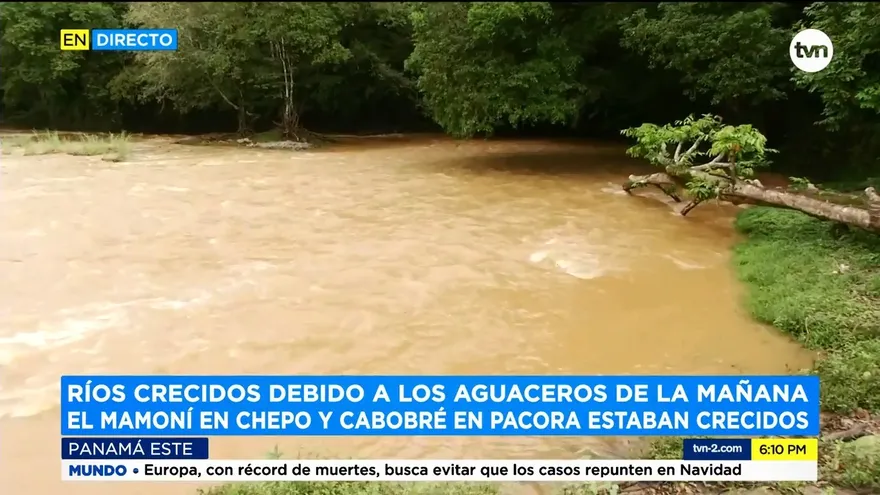 Lluvias provocan crecidas de ríos en Panamá Este