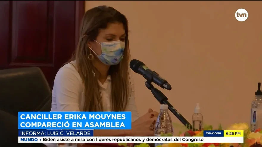 Canciller Erika Mouynes comparece en la Asamblea Nacional