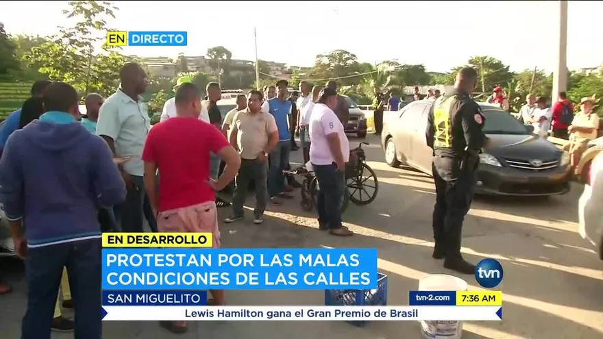 Protestan por malas condiciones de las calles en San Miguelito