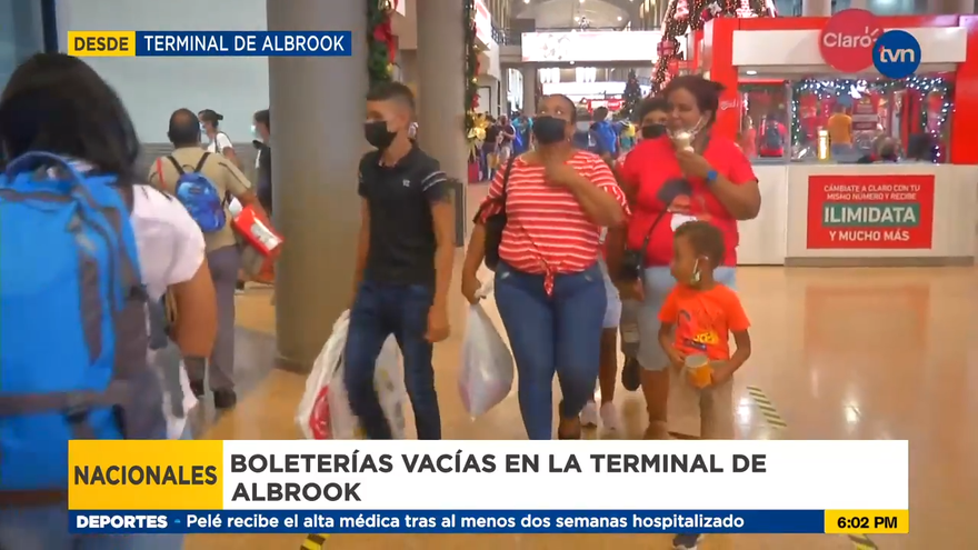 Pocos pasajeros en la Terminal de Albrook