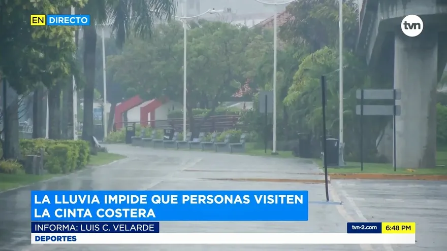 Lluvias impiden que personas asistan a la Cinta Costera