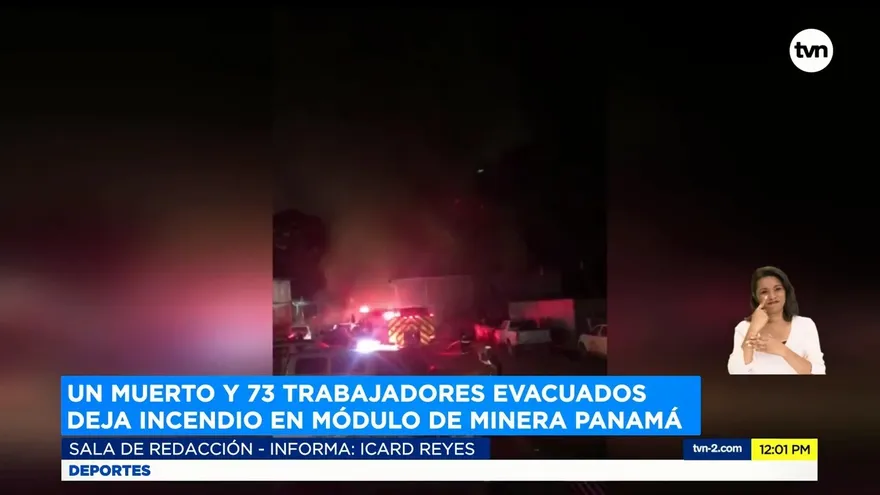 Al menos un muerto dejó el incendio de un módulo de habitación en Minera Panamá