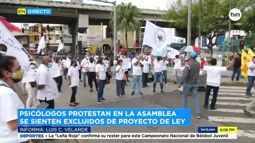 Psicólogos protestan en la Asamblea
