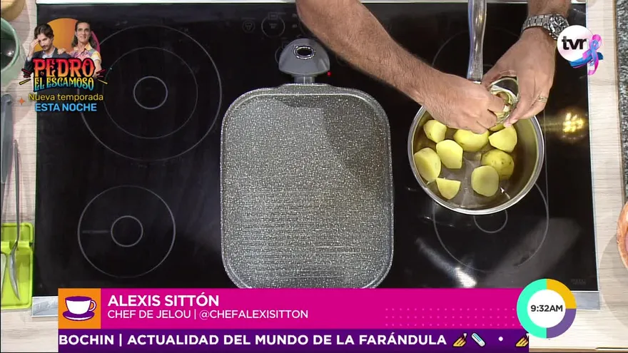 Pollo relleno con puré y queso