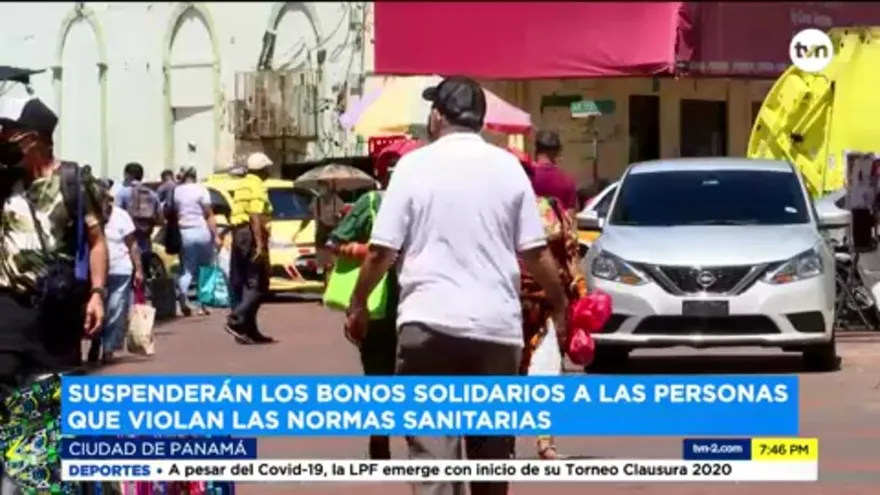 Suspenderán los bonos solidarios a las personas que violan las normas sanitarias