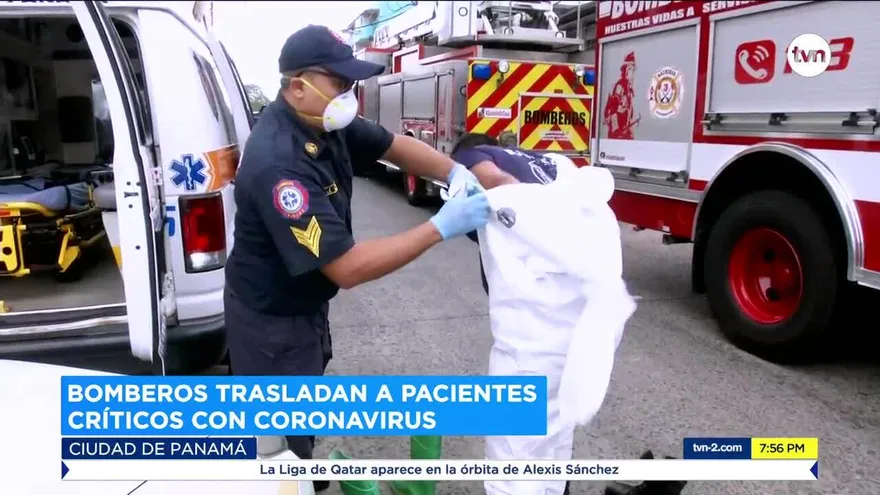 Personal del Cuerpo de Bomberos, también en riesgo del COVID-19, al trasladar pacientes