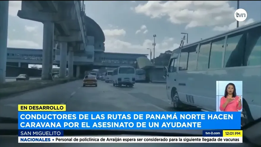 Conductores en Panamá Norte realizan caravana de protesta