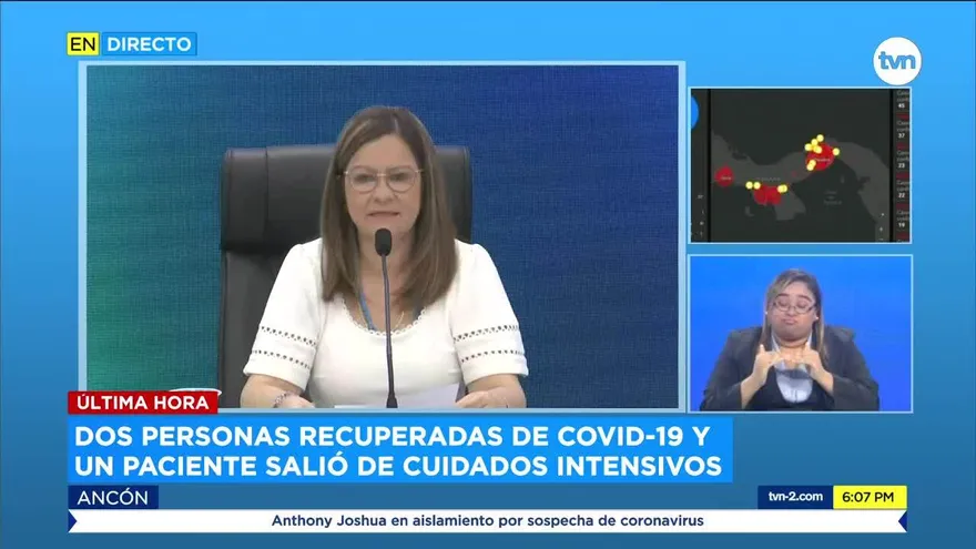 Dos recuperados, 1 salida de intensivos y 558 casos por COVID-19 en Panamá