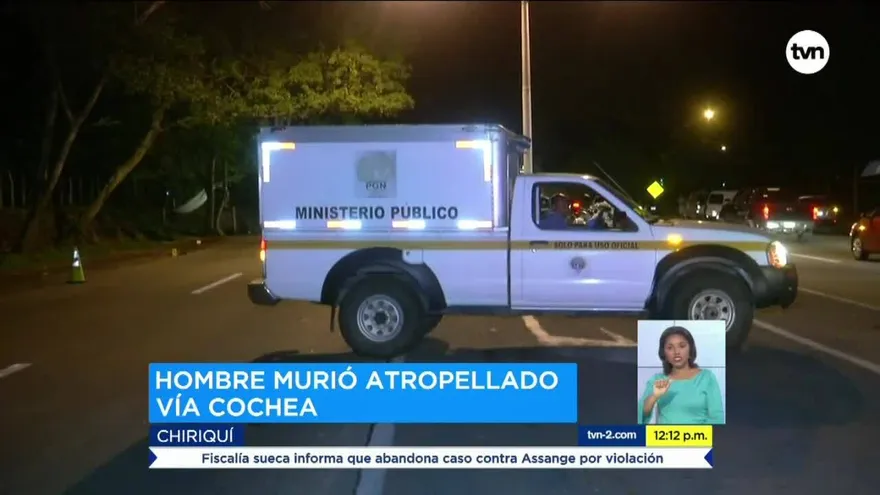 Hombre muere por atropello en Chiriquí