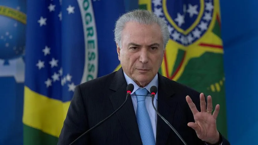 Fotografía tomada el pasado 29 de marzo en la que se registró al presidente de Brasil, Michel Temer, en Brasilia (Brasil).
