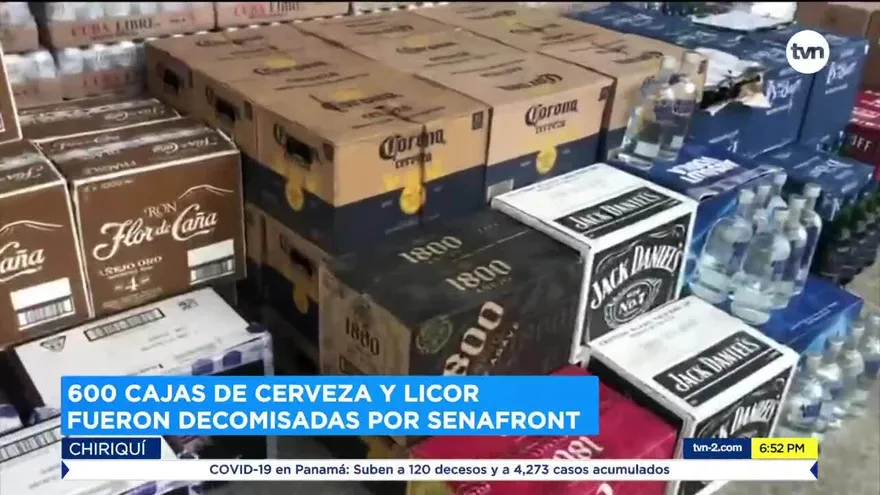 Decomisan 600 cajas de licores que ingresaron ilegalmente desde Costa Rica