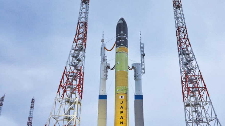 Foto ilustrativa de un cohete japonés