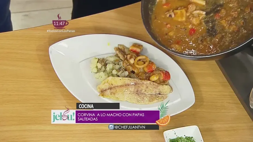 Receta para viernes: Corvina a lo macho con papas salteadas