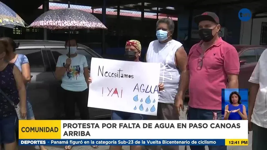 Residentes de Paso Canoa tienen un mes sin agua
