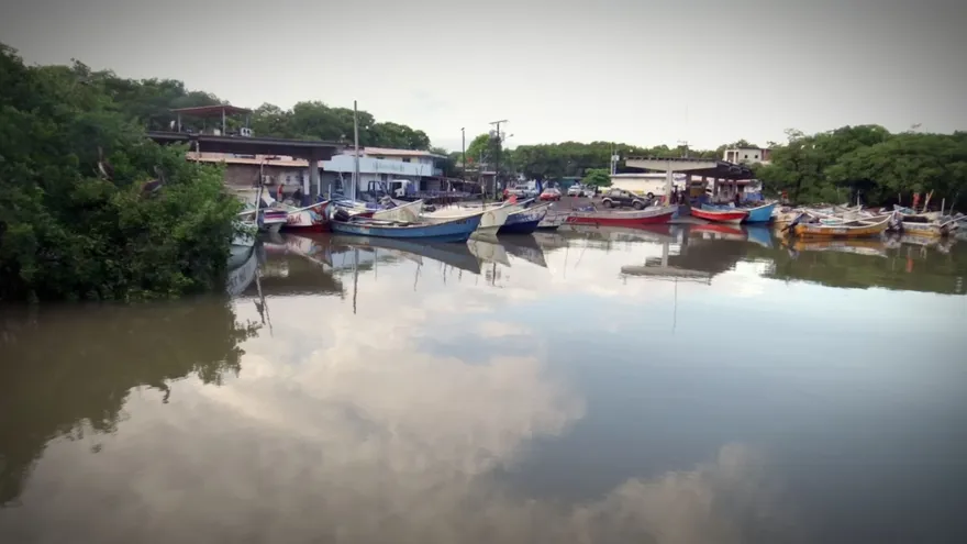 Pequeños barcos de pescadores en un puerto