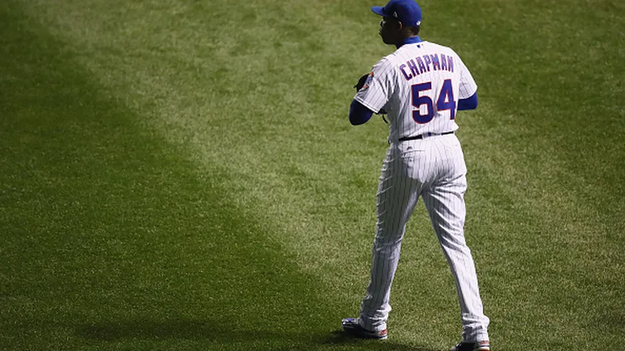 Chapman ganó este año la Serie Mundial con los Cachorros de Chicago.