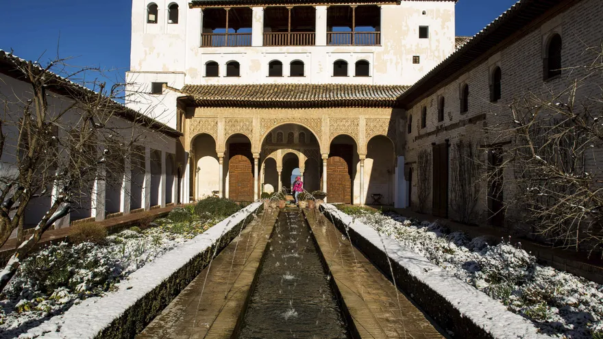 Vista de los Jardines del Generalife de la Alhambra, en Granada